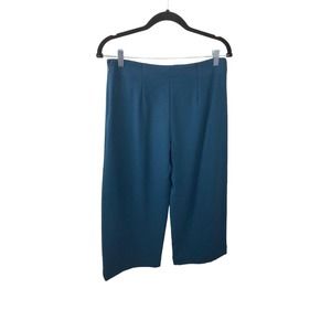 Babette SF Teal Wool High Waist Wide Leg Crop Pants Size Small